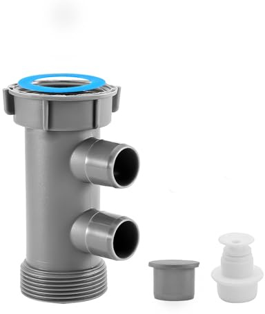 QruiLanTu 1-1/2 Zoll Geschirrspüler-Küchenablaufschlauchadapter, Küchenspülen-Ablaufschlauch-Vierwegeadapter mit Außen- und Innengewinde, inklusive 1/4-Filterwasserleitungsadapter