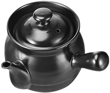 JECOMPRIS Vintage Chinese Medicine Pot 3l Ceramic Stew Pot with Anti-skid Handle Open Flame Heat Resistant for Home Herbal Boiling and Cooking
