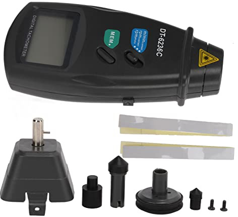 Telituny Digitales Tachometer, Drehzahlmesser, kontakts und Optisches Tachometer, la sers Drehzahlmesser, Geschwindigkeitsmessgerät mit LCD