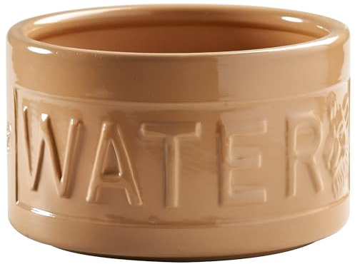 Mason Cash: Cane Dog Water Bowl - 5.9, 30oz -Tan Food-Water Dish, Durable Ceramic Stoneware, Microwave-Dishwasher Safe, Pet Meal Feeding-Hydration