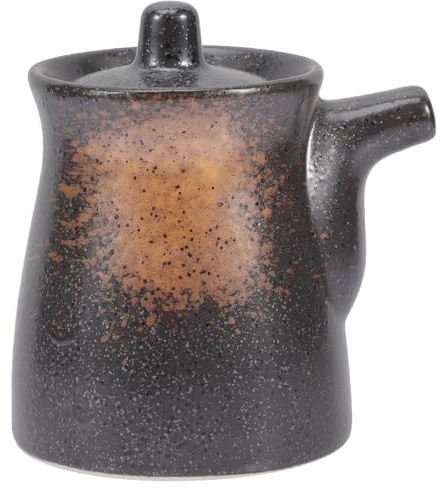 Angoily Botella de Salsa de de Cerámica Japonesa Dispensador de Vinagre y Aceite Recipiente Pequeño para Condimentos Diseño Antigoteo Adecuado para Uso Hogar y Restaurantes