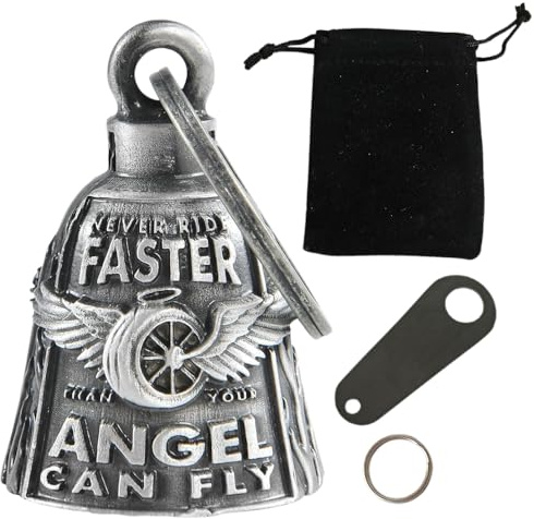 XFSRG Guardian Bell Portafortuna Moto Portachiavi Guardian Bell Custode Motociclista Campanella Ciondolo per Auto Elettriche Moto Biciclette Ecc