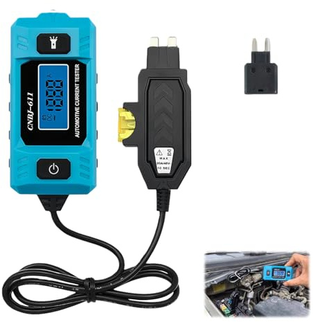 CNBJ-611 Automotive Circuit Fault Probe Tester, 0.01A~19.99A Portable High-Precision Fuse Tester Automotive Tool, with Led Display & Front Lighting, Probador De Relay Automotriz, Max 48v