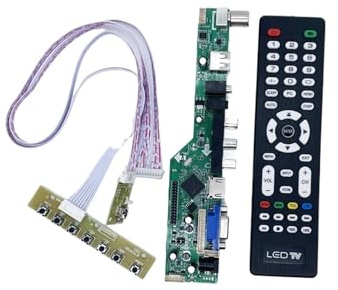 T.SK105A.03 Universal Lcd Led Tv Controller Driver Board VGA HD-MI USB TV Motherboard Analog Signal 15-42 Inch(T.SK105A.03 KEY)