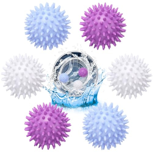 AYBUY 6 Pcs Tumble Dryer Balls, Reusable Laundry Dryer Balls | Washing Ball, Lightweight, for Speeding Drying and Reducing Creases
