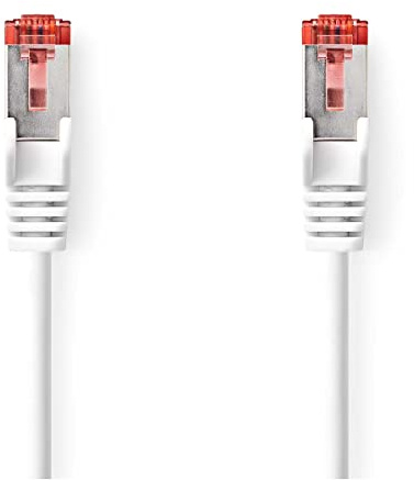 NEDIS Cavo di Rete CAT6 S/FTP, RJ45 Maschio - RJ45 Maschio, Bianco, 30 m
