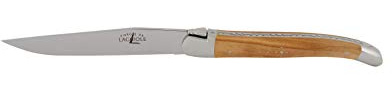 Forge de Laguiole Bordskniv uppsättning av 2 | 2 Mitres – olivträ – glansig finish