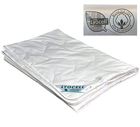 betten-traum-land Sommerhit Lyocell Tencel KBA leichte Sommerdecke Bezug 100% KBA Baumwolle (155x220 cm)