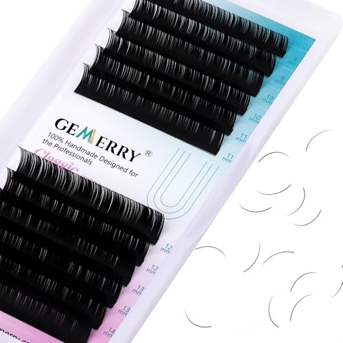 GEMERRY Extensión Pestañas de Seda Pelo a Pelo Pestañas D curva 0.2 8-14mm | Individuales Extensiones Pestañas Naturales Lash Extensions Lifting Pestañas (0.2-D curl-mix 8-14mm)