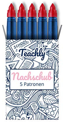 Teachly Tintenrollerpatronen Superteacher 0,6mm (Rot)