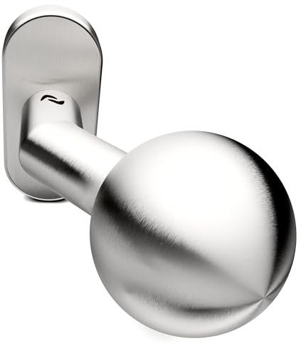 Sempro 1 pomello fisso su rosetta ovale 70x32mm, pomello in acciaio inossidabile per cancelli da giardino, distanza flessibile tra le viti da 45 a 50mm