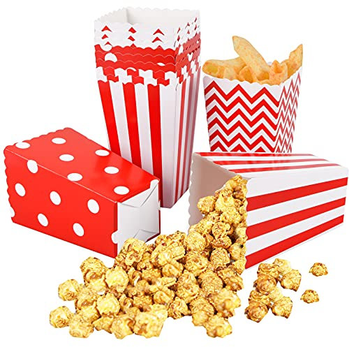 12 Pezzi scatole popcorn Scatole di Popcorn Acchetti di Pop Corn porta pop corn festa Sacchetti scatol caramell pop corn contenitori carta per feste Compleanno Matrimoni Carnevale Favore del Partito