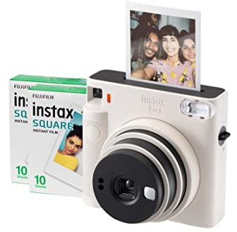 Fujifilm Instax Square SQ1 Instant Camera with 20 Shots Film Pack - Chalk White