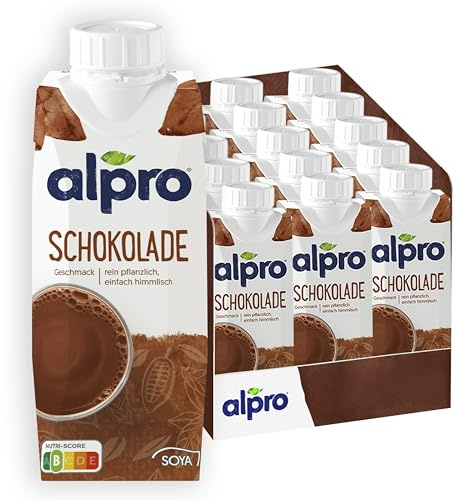 Alpro Sojadrink mit Schokoladengeschmack – 15x250ml – Vegan – Glutenfrei
