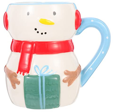 Kichvoe Weihnachtskaffeetasse Mit Schneemann-design Dekorativer Trinkbecher Aus Vielseitiger Wasserkcontainer Für Büro Und Zuhause Perfektes Zur Festzeit