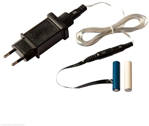 Hellum Adattatore per batterie AAA 2x, 3v power supply per batterie AA di ricambio 2 pezzi, fittizia a 230V con cavo da 1,8 m 150834