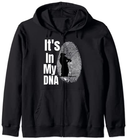 Lustige Angelbekleidung für Männer, Frauen und Kinder: It's In My DNA! Kapuzenjacke