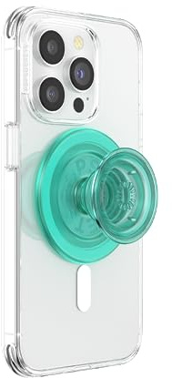 PopSockets Phone Grip for MagSafe, Magnetic Holder, Phone Stand, Light Blue - Translucent Mint | Removable, For Kindle / Android / iPhone, With Magnet, Light Blue, Baby, Phone, Women