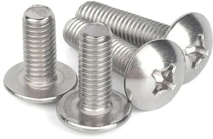 M2,5 M3 M4 M5 M6 304 Edelstahl Kreuzschlitzschraube mit großem Flachkopf, Länge 3mm – 70mm, M6