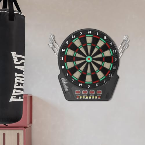 Elektronische Dartscheibe, Dartscheibe Innovative Dartmaschine mit 6 Darts und 4 LED-Bildschirmen, für Wohnungen, Bars, Spielzentren