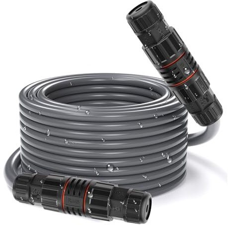 Jectse Câble D'extension de 150 Pieds, Kit de Réparation de Câble de Remplacement intégré en Cuivre blindé sans Oxygène, étanche IP68, Protocole 1000 Mbps pour