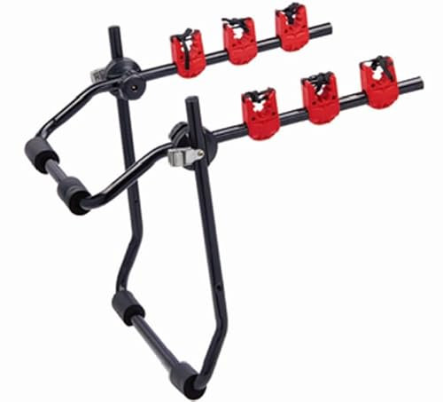 Portabici posteriore per veicoli Portabici Universale Posteriore Auto | Fino a 3 Bici Peso Max Fino a 40 kg | Con 6 Ganci in Acciaio Zincato | Prodotto Omologato e