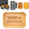 Papier Cuisson pour Ninja Air Fryer, 100 Pièces Épaissi 20x14cm Rectangulair Papier Sulfurisé Friteuse Sans Huile compatible avec Ninja AF300EU AF400EU SL400EU et Autres Dual/Double Airfryer