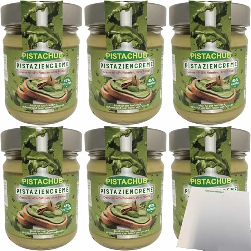 Pistachub Lot de 6 pots de crème pistache à 45 % de pistache (6 x 190 g) + bloc usy