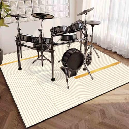200 x 160 cm Trommelteppich Schallschutzmatte Antivibrationsmatten Schlagzeug Teppich Drumteppich mit rutschfester Unterseite für Bass Drum Snare Elektronische Trommel Schallschutzmatte Drum Matte