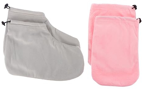 FRCOLOR Paraffinwachshandschuhe Waschbare Wachspflegehandschuhe Für Hand Und Fußpflege Mit Wärmeisolierung Für Heißwachstherapie