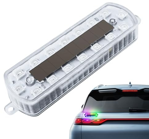 Feux Stroboscopiques Pour Camions | Feux Clignotants Solaires Sans Fil Multicolores - Éclairage d'Urgence Automobile pour Nuit Moto Vélo Maison et Extérieur