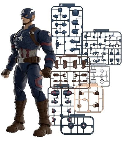 Blokees - Champion Class - Marvel Infinity Saga – Captain America CC03 Model Kit - Assembly Required - No Tools - No Cutting - No Glue - No Paint - Age 14+