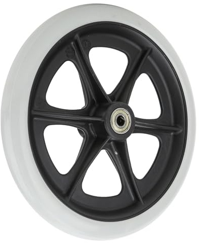 Zerodis Wheelchair Front Wheels, Rubber Material, Anti-Slip Design, Replacement Wheels for 8 Inch Wheelchairs, Ideal for Disabled Vehicles and Healthcare
