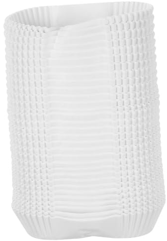 SEWACC Caissettes Ovales en Papier Sulfurisé Blanches pour Cuisson Format Grand 10 CM Lot de 1000 Pièces Jetables Moules à Muffins et Cakes Compatibles avec la Plupart des Fours