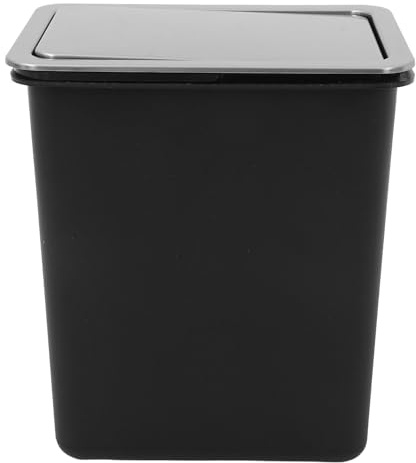 BESPORTBLE Couvercle de Poubelle Encastré pour Comptoir 10L en Acier Inoxydable 430 Couvercle Basculant Hygiénique Kit 3 Pièces Cuisine Salle de Bain et Buanderie Gestion des Déchets