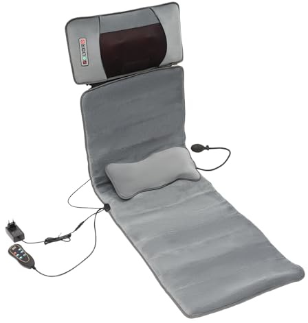 Ganzkörper-Massagematte, 24w Elektrische Ganzkörpermassage mit Wärme, Rückenmassage-Pad und Entspannung, 9 Massage-Modi, 9 Intensität, 9 Geschwindigkeiten und Fernbedienung für Senioren