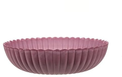 RiloStore 30x9cm Dekoschale Altrosa Wellenrand o2521 Schale Pflanzkübel Blumenschale Miniteich Geschenk Pflanzschale Kunststoff Blumenwanne