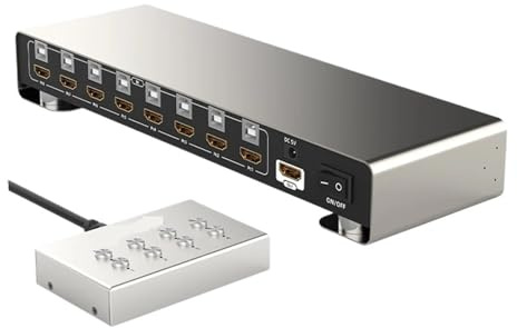 4K USB KVM Switch 8 Port 8 Devices Share 1 Monitor 4 USB With Controller For Mouse Keyboard Printer Disk Extender High Refresh Rate