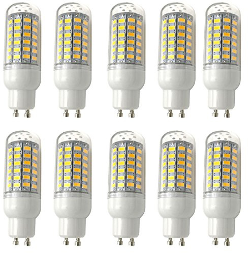 Aoxdi 10 Stück GU10 10W LED Mais Leuchtmittel Birnen, Warmweiß, Lampen | GU10 LED 10W Mais Licht Lampen 69 SMD 5730 Energiespar Lampe, AC220-240V