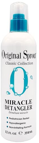 Original Sprout Miracle Detangler Spray, Lightweight Non-Greasy Leave-In Conditioner Spray for All Hair Types, Smooths, Softens & Detangles, Vegan, Cruelty-Free, Safe for Kids & Adults, 12 fl oz