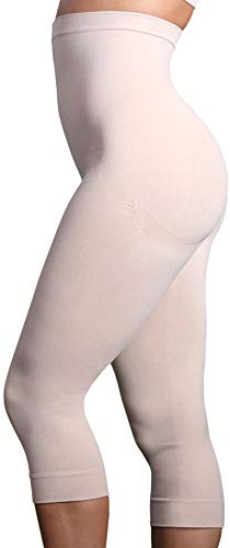 Aha Moment by N-fini Women's High-Waisted Control and Thigh Slimmers Shapewear Capri (2X/3X, Nude)