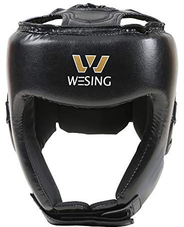 W WESING Kopfschutz für Kampfsport/Kampfsport - Schwarz - Größe S