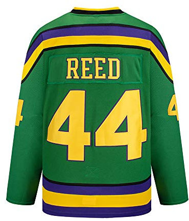 Gmjay Reed # 44 Mighty Ducks Eishockey Jersey Movie hockey grön sydd alfanumerisk S-XXXL 3XL
