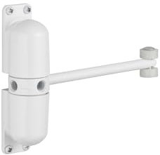 THIRARD - Ferme-Porte Automatique à Roulettes - Porte Légère - Alliage - Tige Acier - Réglage Puissance - Angle 90° - Ouverture Droite ou Gauche - Blanc