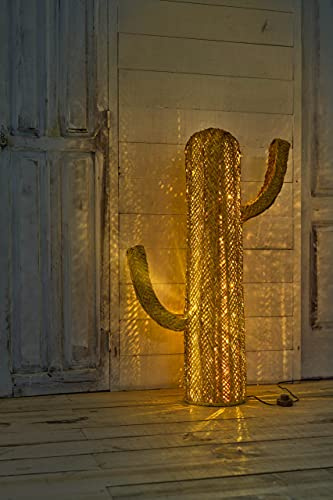 Cactus de espato lámpara de pie de led para Exteriores e Interiores, decoración jardín y terraza, Adornos para salón, luz led Ambiente (145 cm)