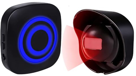 SiegenPro Rilevatore di movimento, rilevatore di passaggio, allarme, campanello gatto, sistema di allarme wireless con spina nel ricevitore e rilevatore di sensori PIR per ufficio, negozio o casa