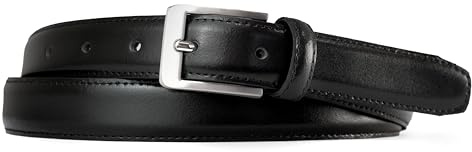 almela - Jungen Gürtel - Kinder - Kommunion - Rindsleder - 2,5 cm breit - Leder - 25mm - Kindergürtel - Jungengürtel - Kürzbar - Child belt