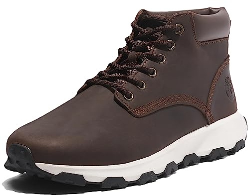 Timberland Mid Lace UP Sneaker, Botas Hombre, Dark Brown, 44 EU