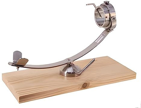PEGANE Support à Jambon Rotatif en Acier Inoxydable/Bois - Longueur 57 x Profondeur 25 x Hauteur 3 cm