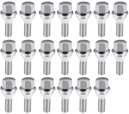 X AUTOHAUX 20 pernos de rueda de coche de repuesto n.º 6511051AA para Jeep Compass 2.4L 2017-2023 para Jeep Cherokee M12x1.25 pernos de rueda para espaciadores de rueda